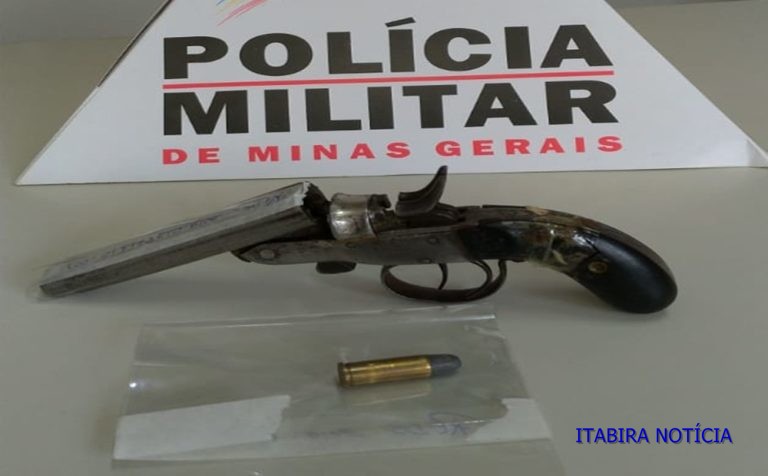 BARÃO DE COCAIS PM apreende arma de fogo ITABIRA NOTÍCIA