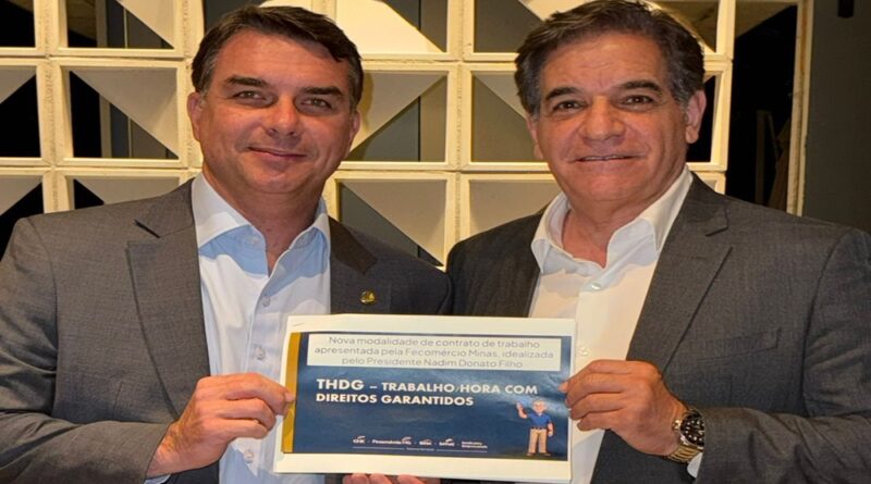 Fecomércio MG apresenta nova modalidade de contratação nas relações trabalhistas ao candidato Flávio Bolsonaro (PL) e ao deputado Reginaldo Lopes (PT)